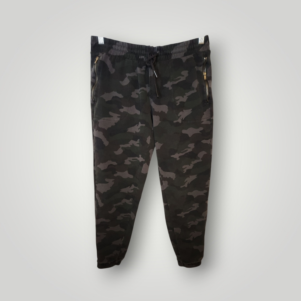 90 degree camouflage black green camo pant joggers size M